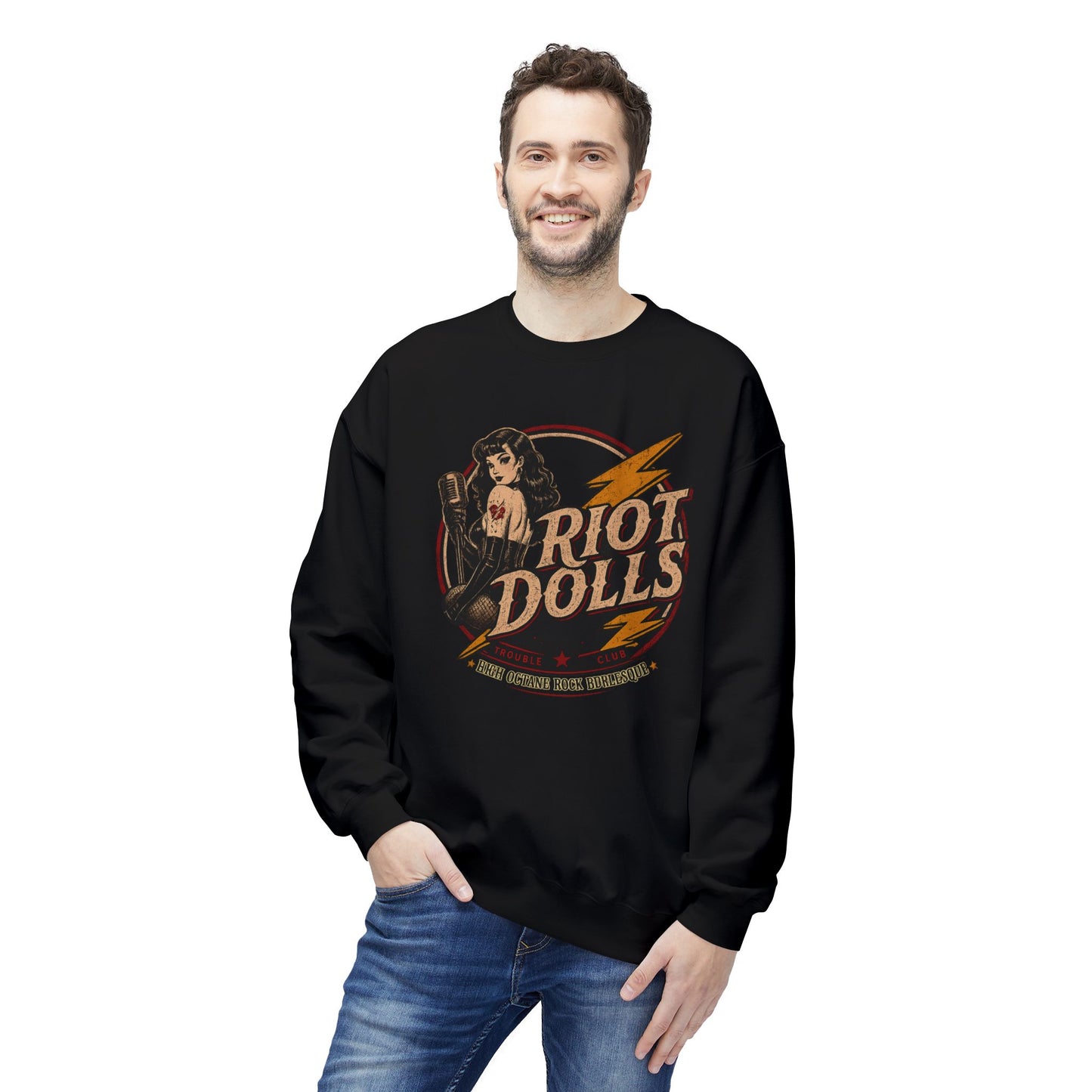 Pin Up Midweight Softstyle Fleece Crewneck Sweatshirt